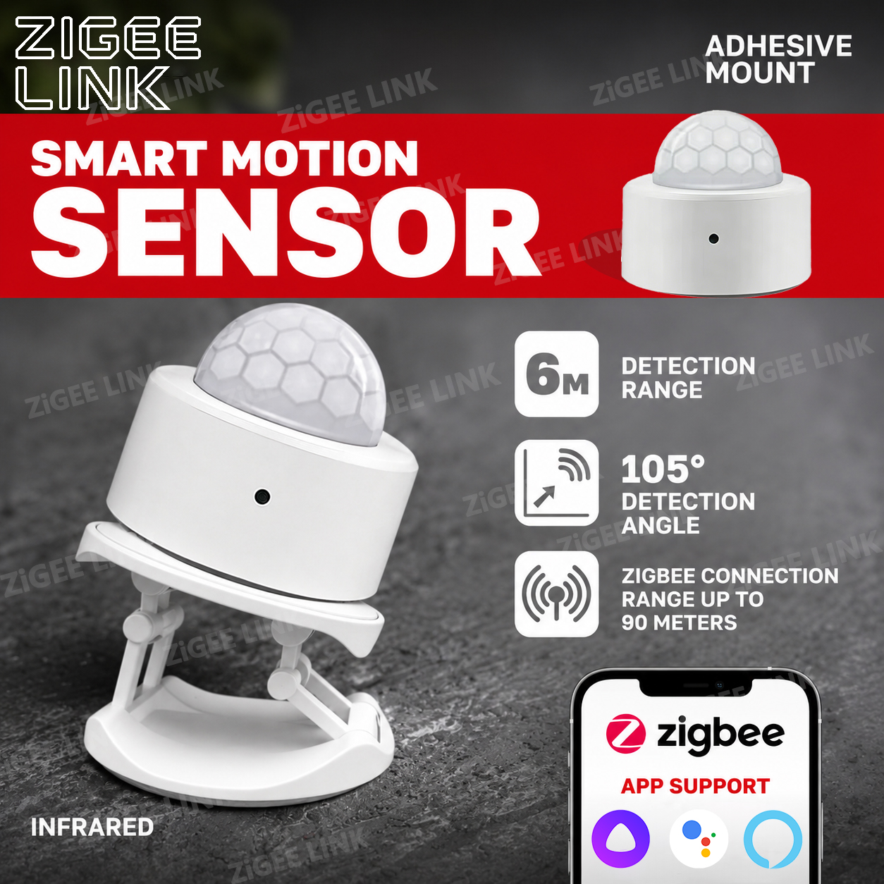 Smart Home Ir - Sensor de Movimento Zigbee PIR, Detector
