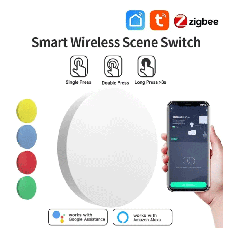 Smart Home Remote - Botão Sem Fio Inteligente Tuya ZigBee,