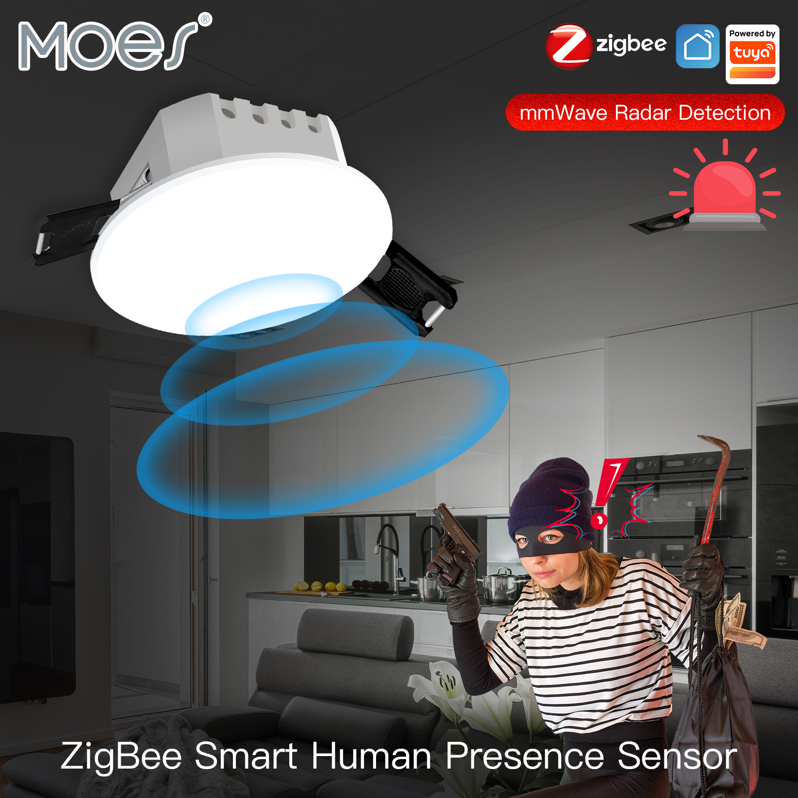 Smart Home Hub - Tuya ZigBee Detector de Presença Humana,