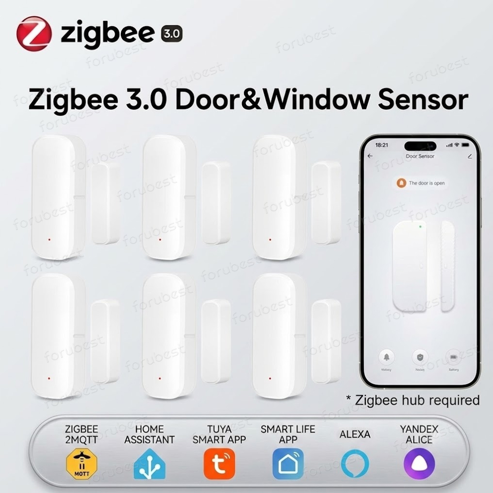 Smart Home Zigbee Gateway - Sensor de Porta/Janela Zigbee 3.0, Detector