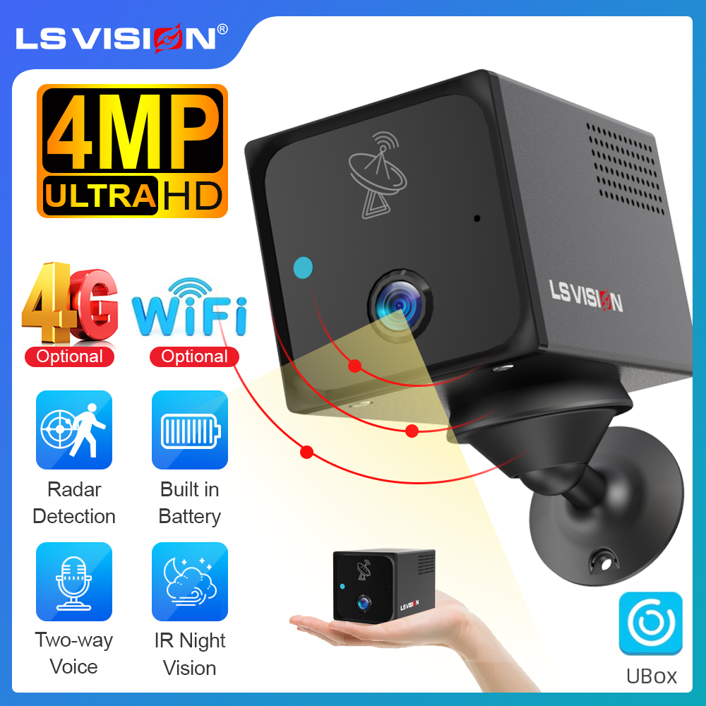 Smart Home Battery Camera Ezviz - Ls vision 4mp 4g mini câmera