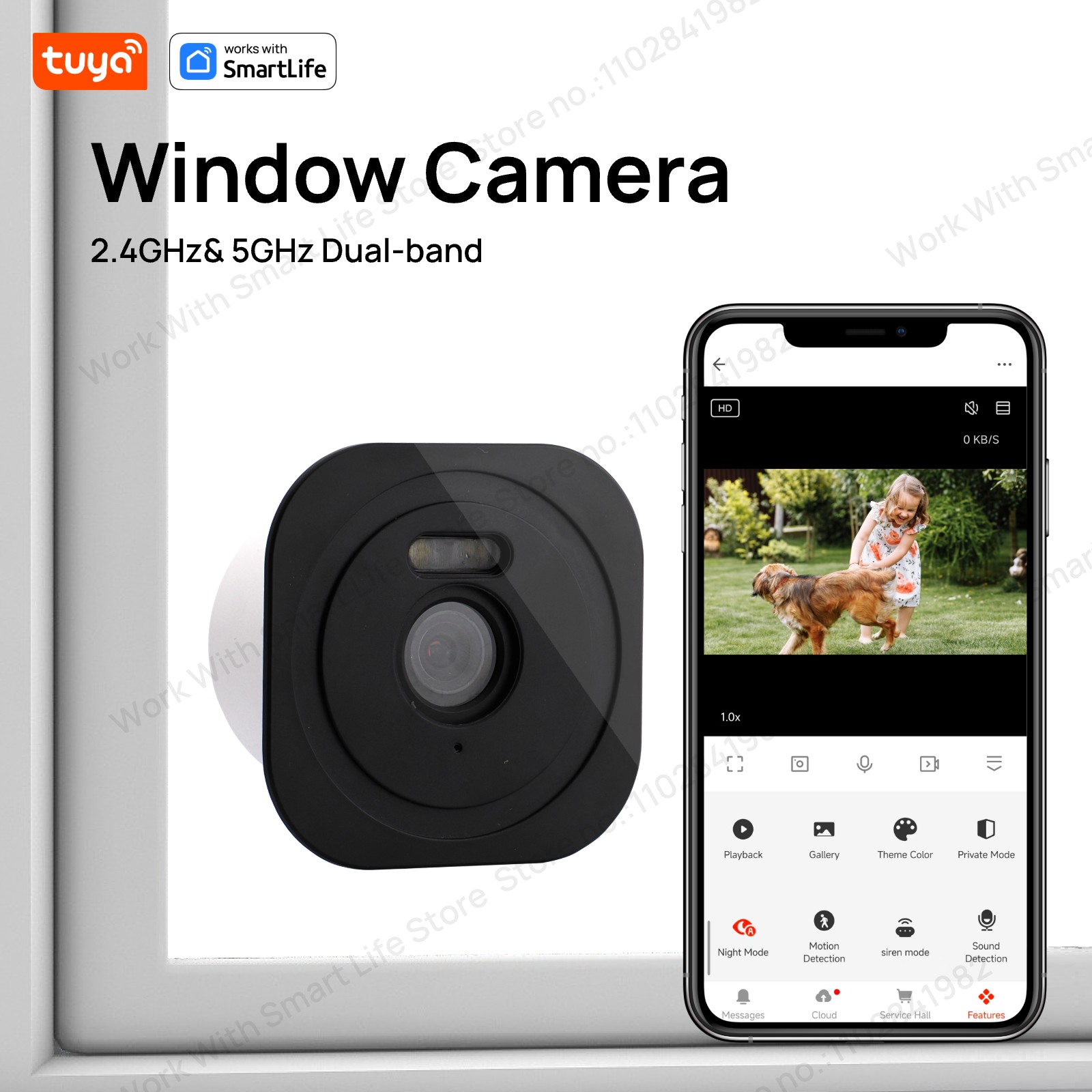 Smart Home Battery Camera Ezviz - Câmera de janela tuya de 3mp