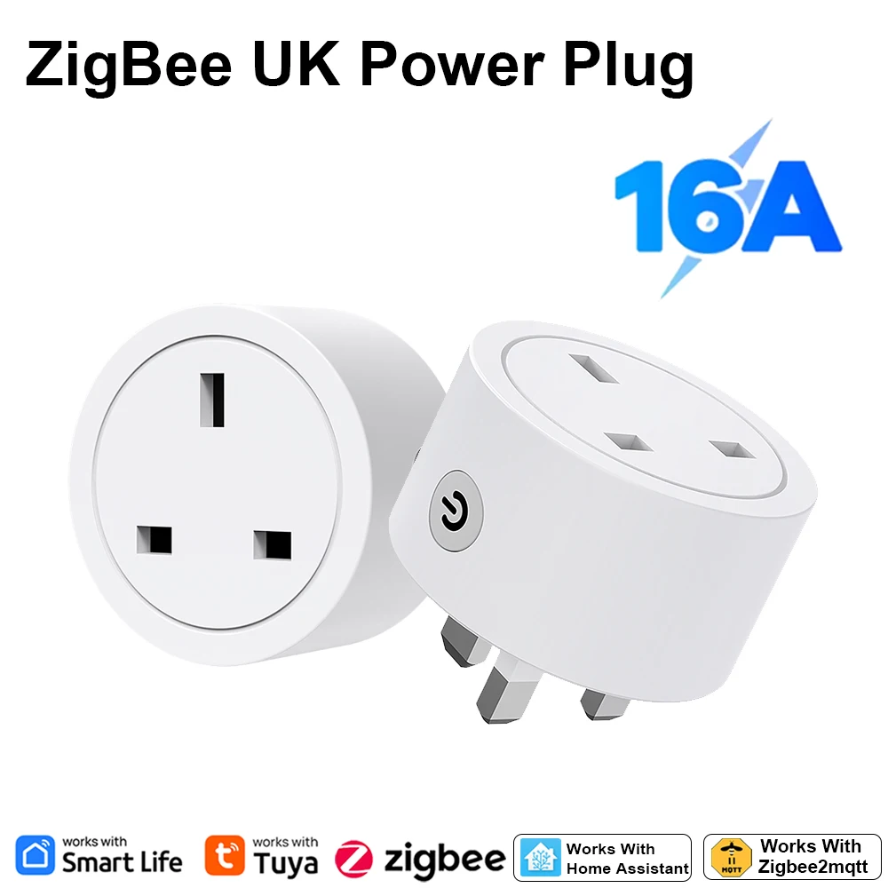 Smart Home Remote - Tomada Inteligente Zigbee 16A (Padrão UK)