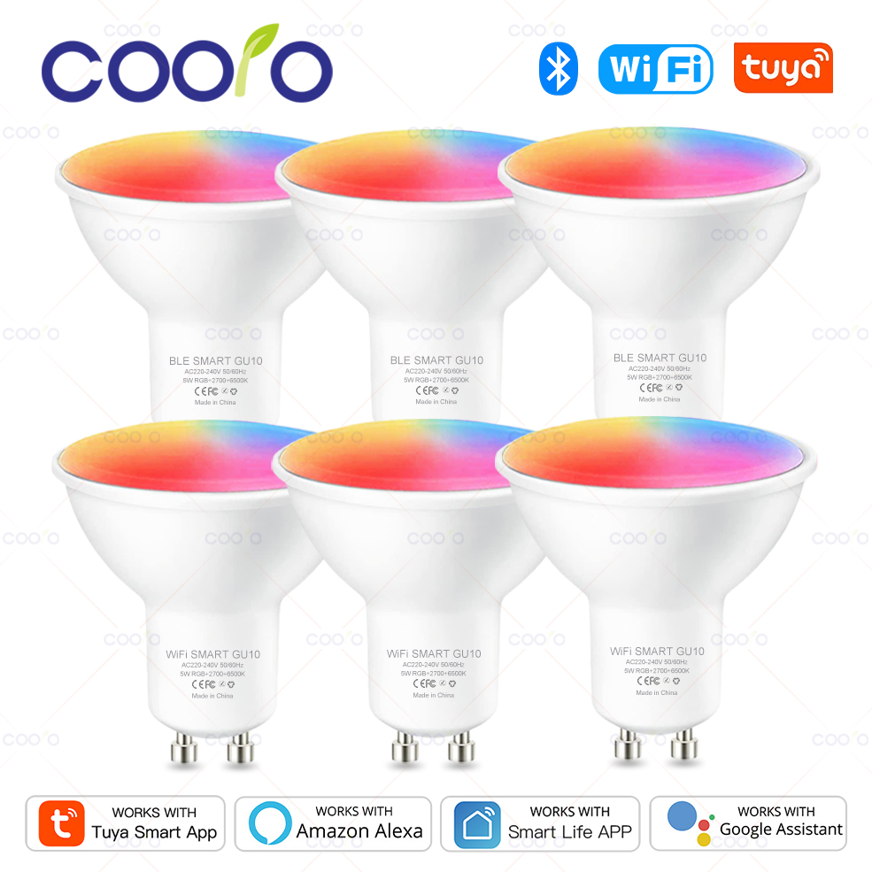 Smart Home Yellow - Coolo gu10 tuya wifi inteligente lâmpada