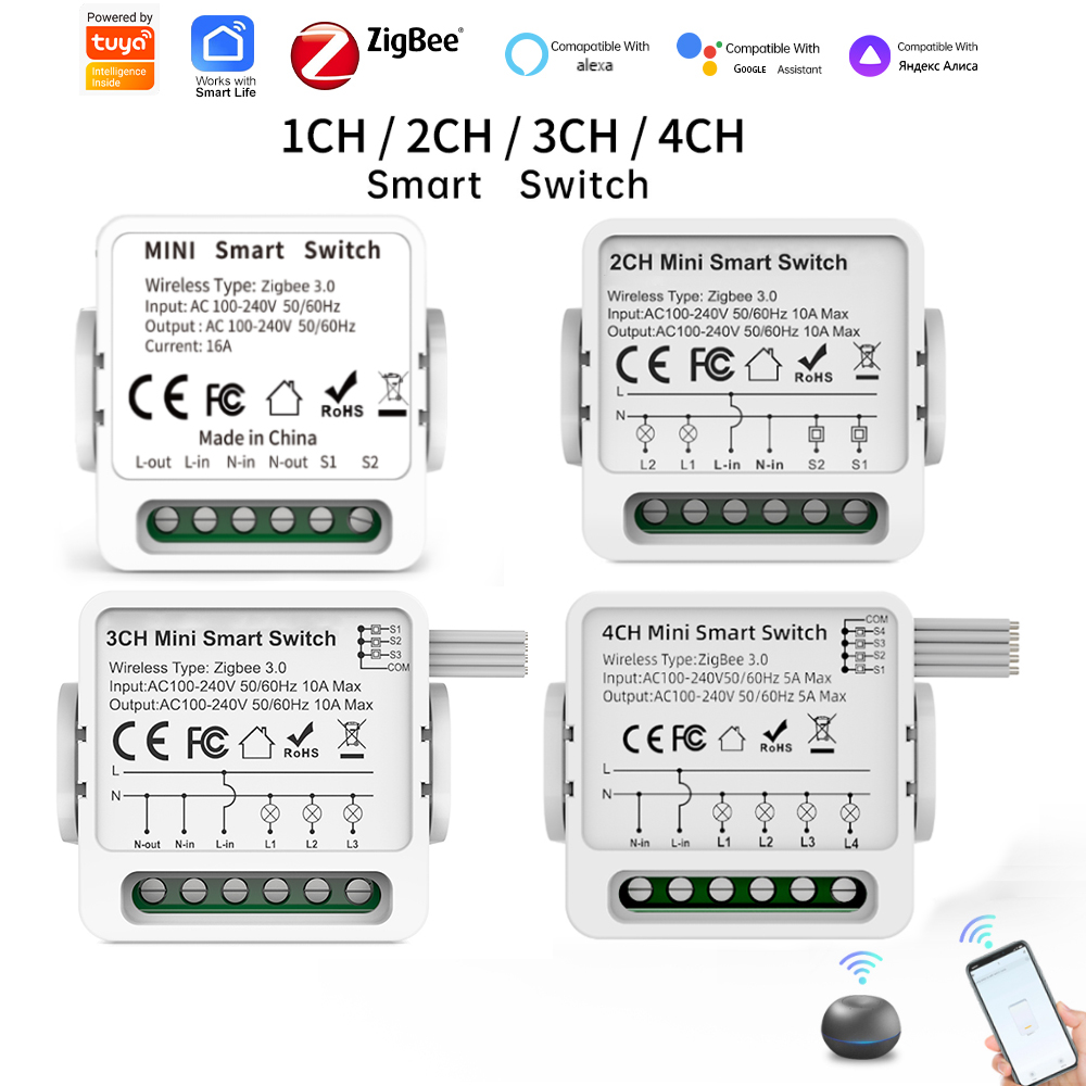 Smart Home Remote - Interruptor Inteligente Tuya Zigbee 3.0 1/2/3/4