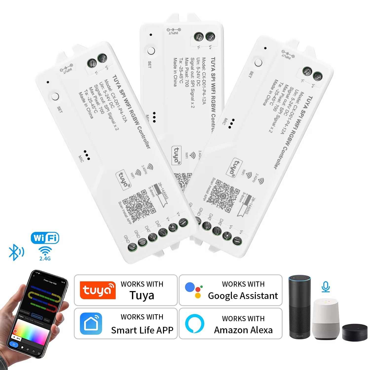 Wifi Led Dimmer - Controlador Tuya Wifi LED SPI RGBIC