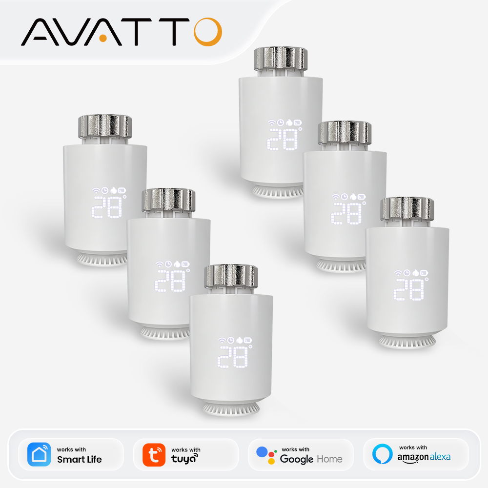 Smart Home Thermostat - Termostato ZigBee AVATTO, Atuador de Radiador,