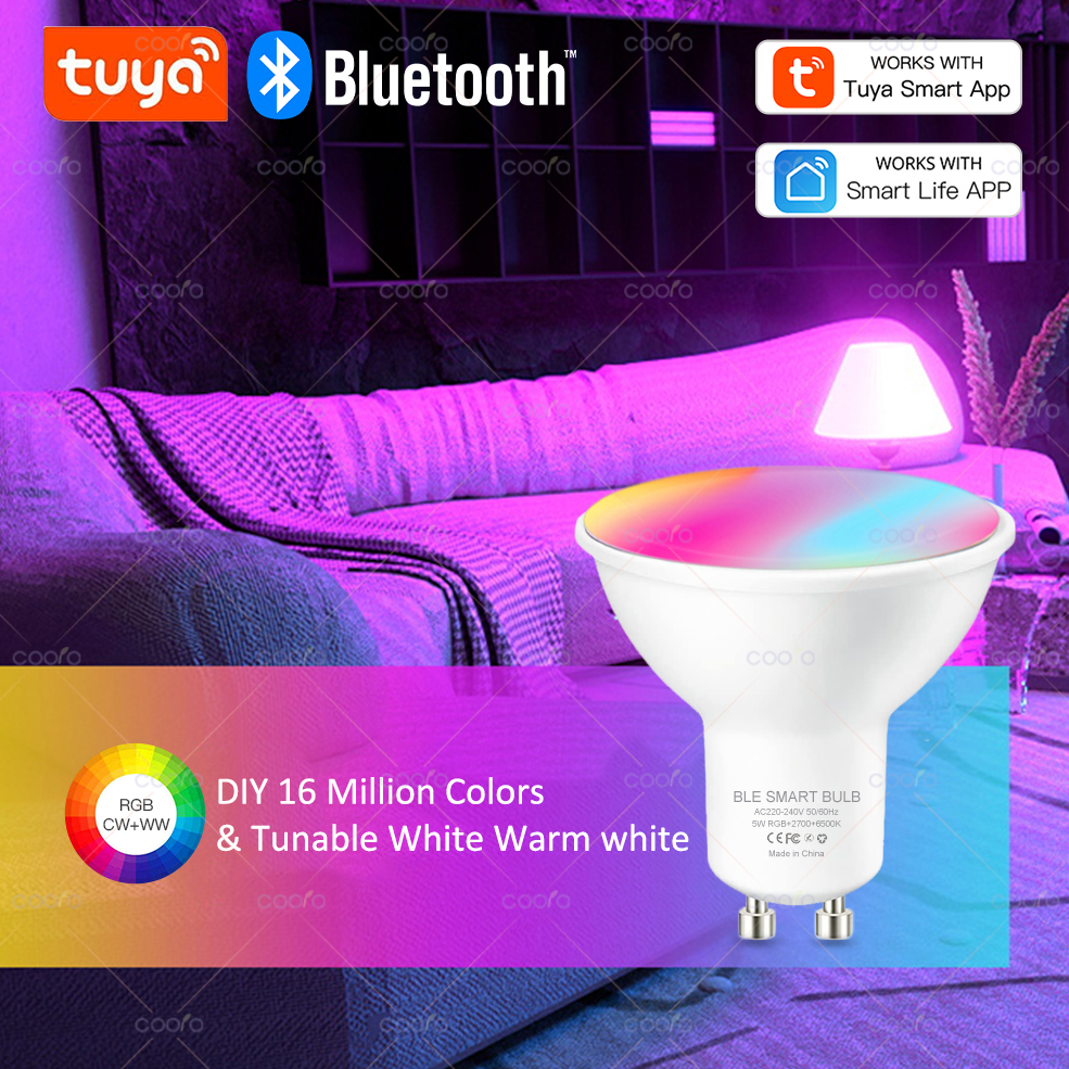 Smart Home Yellow - Coolo tuya vida inteligente gu10 bluetooth