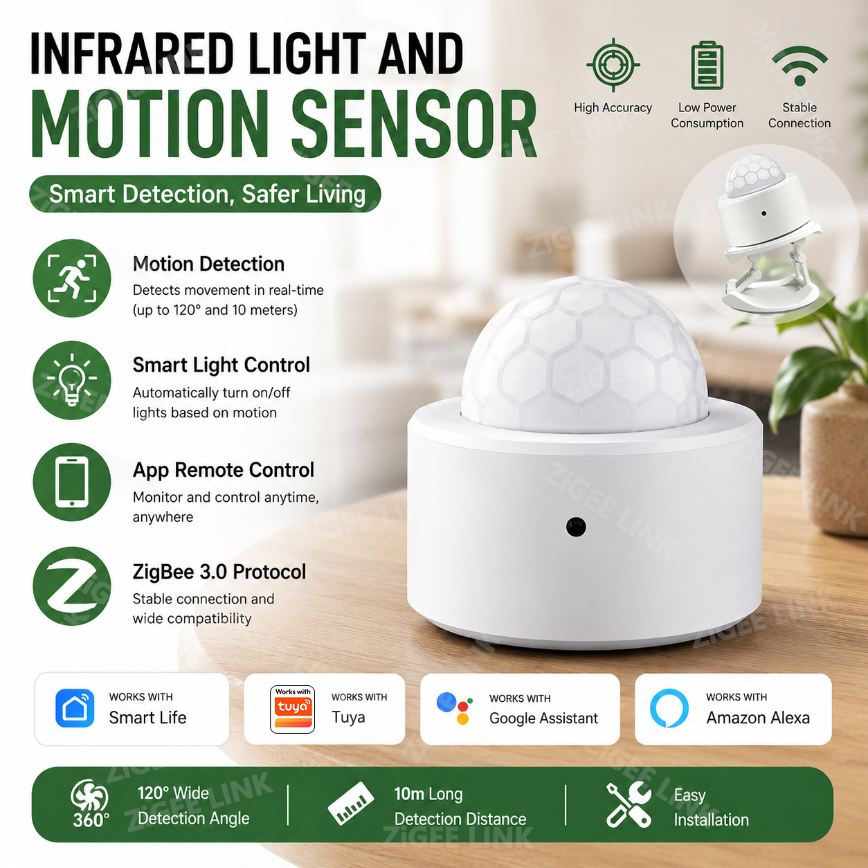 Smart Home Ir - Sensor de Movimento Humano Mini PIR