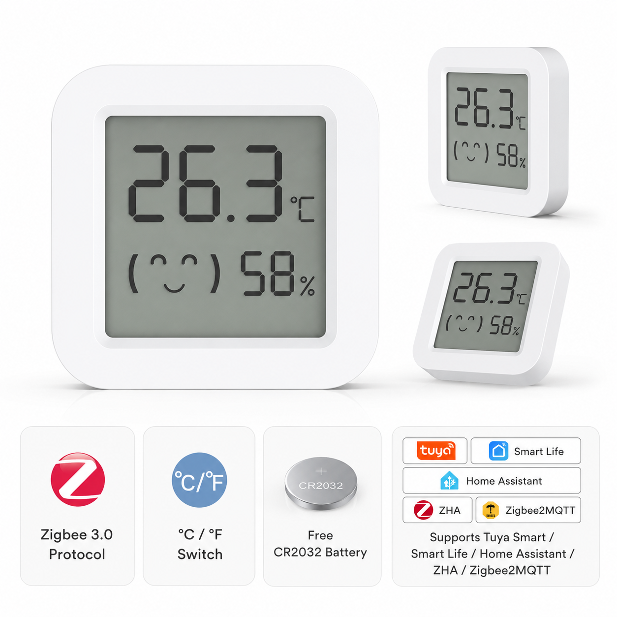 Smart Home Hub - Sensor de Temperatura e Umidade Zigbee2MQTT