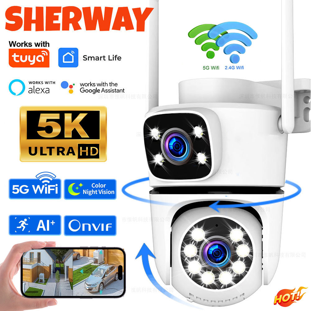 Smart Home Battery Camera Ezviz - Câmera de Vigilância WiFi Tuya 5K,