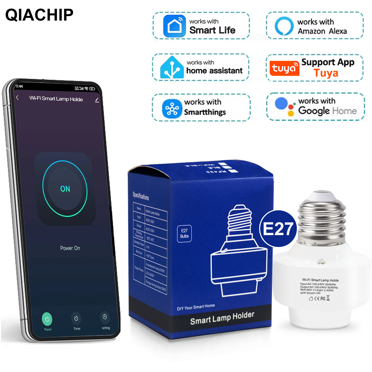 Smart Home Remote - Soquete Inteligente Tuya E27 com Controle