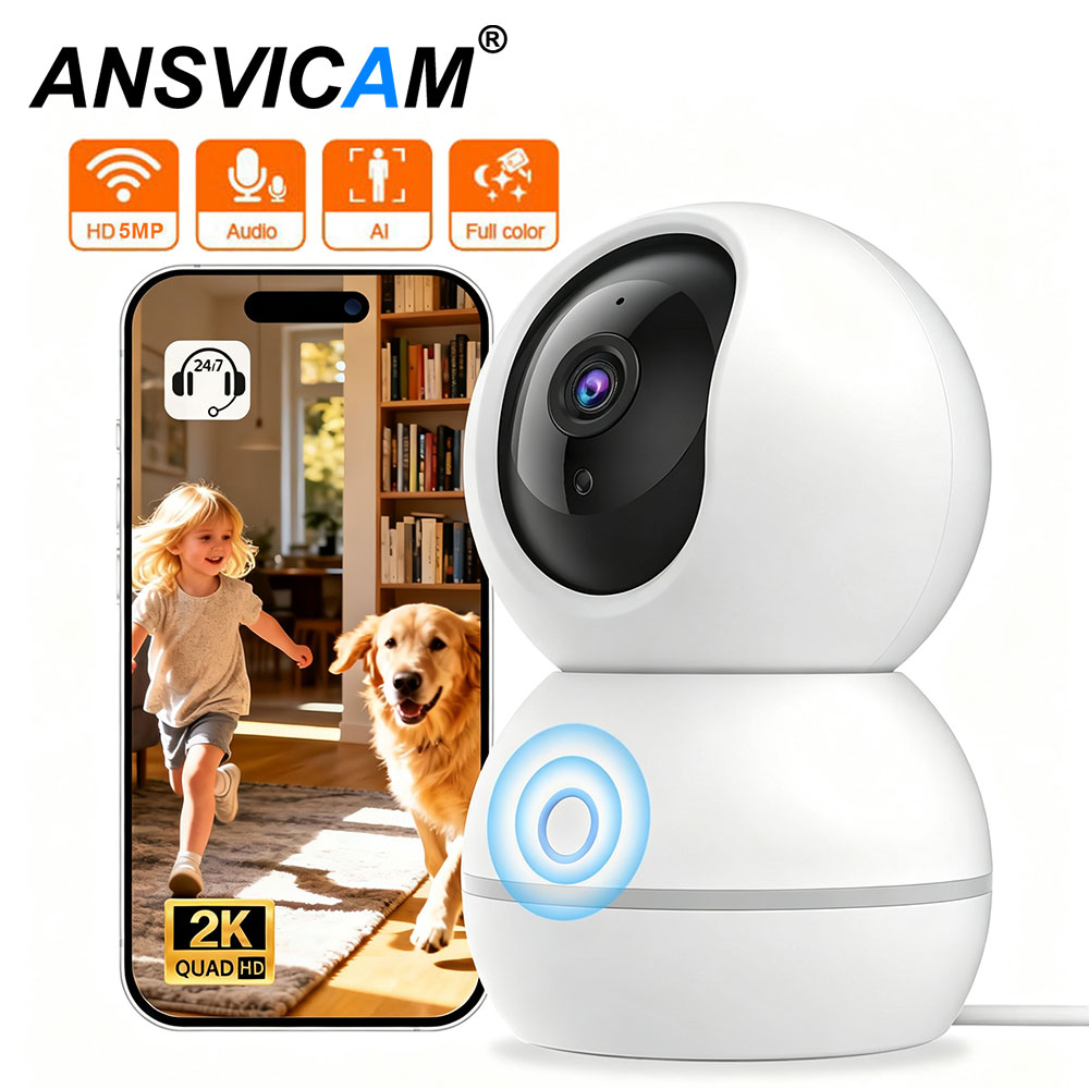 Smart Home Battery Camera Ezviz - Câmera WIFI 2K Interna 5MP Monitor