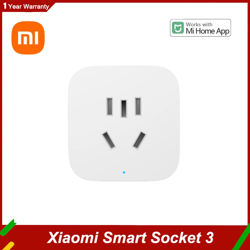 Smart Home Xiaomi App - Xiaomi mijia-smart socket 3 com wifi,