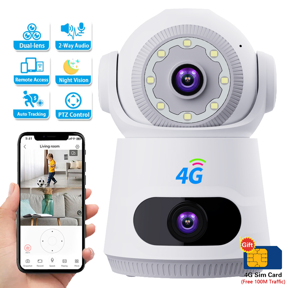 Smart Home Battery Camera Ezviz - Câmera 4g com cartão sim 8mp