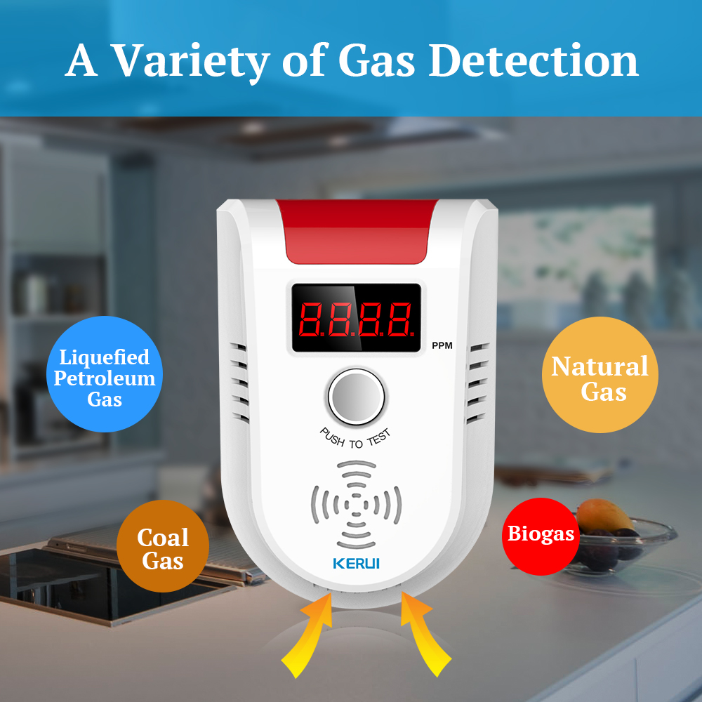 Kerui gd13 detector de gás lpg - Smart Home Security System avaliação e preço