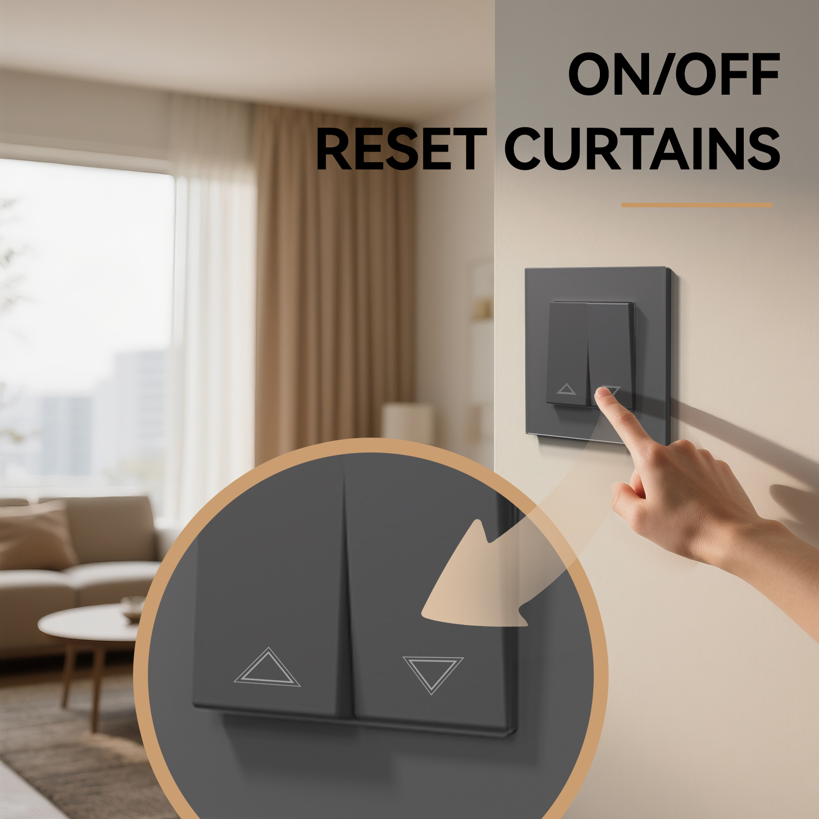 Interruptor Mecânico de Cortin - Smart Home Yellow avaliação e preço