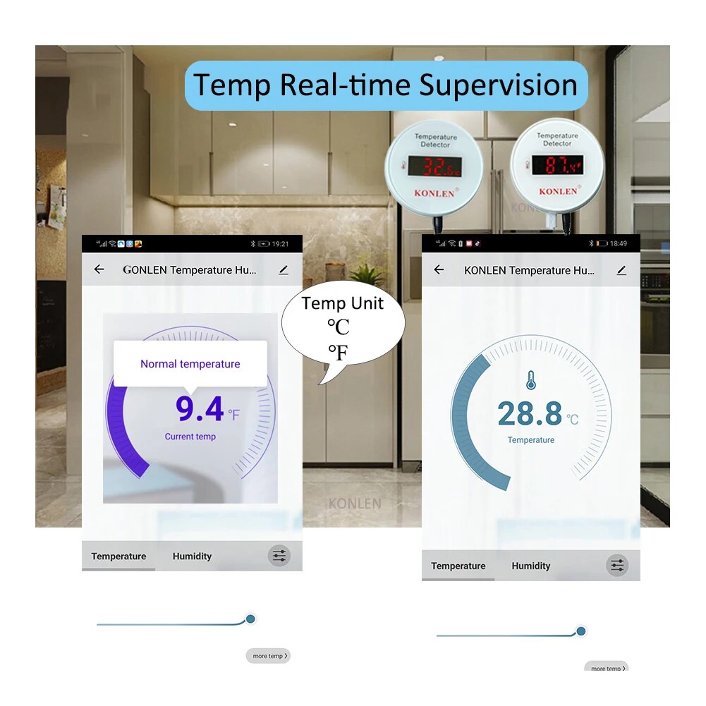 KONLEN-Sensor de temperatura T - Smart Home Thermostat avaliação e preço