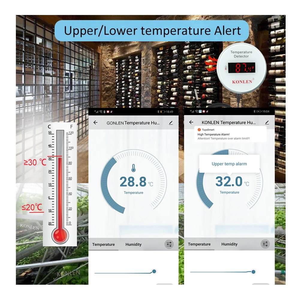 KONLEN-Sensor de temperatura T - Smart Home Thermostat avaliação e preço