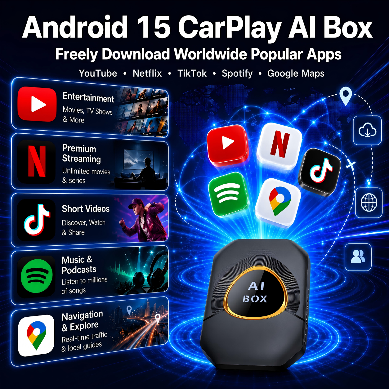 Carplay AI Box Android 15 Wire - Smart Home Tv avaliação e preço