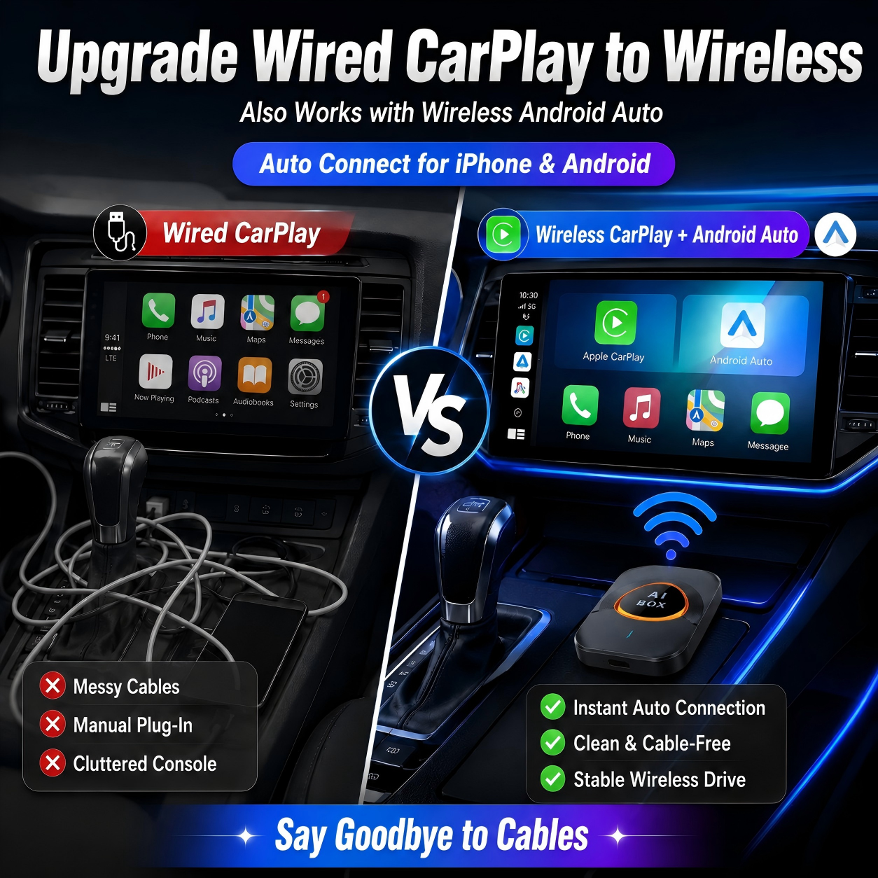 Carplay AI Box Android 15 Wire - Smart Home Tv avaliação e preço