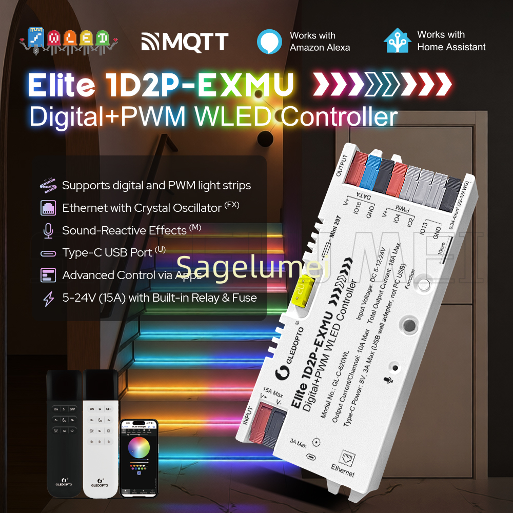 Controlador WLED Elite 1D2P-EX - Wifi Led Dimmer avaliação e preço