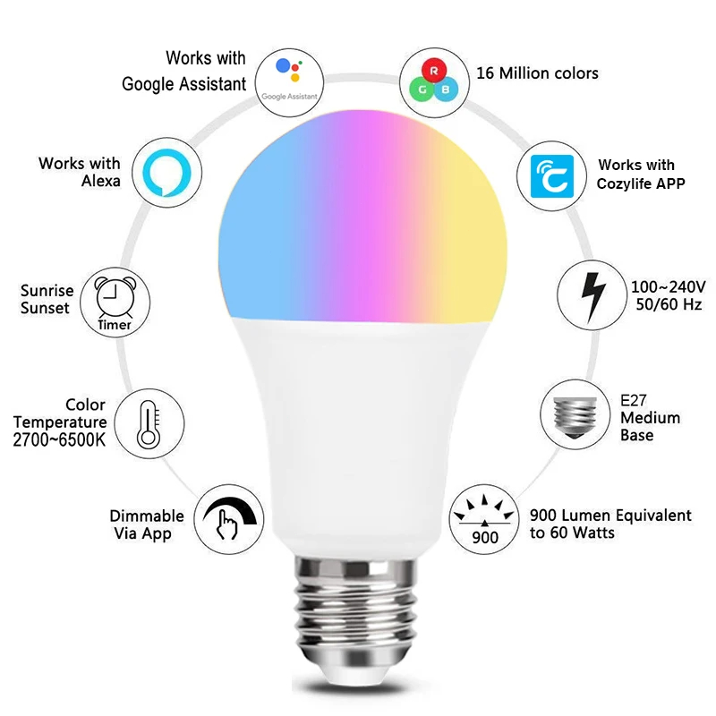 9w wifi homekit lâmpada de luz - Wifi Led Dimmer avaliação e preço