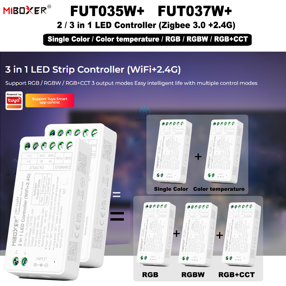 Miboxer fut035w + 2 em 1 fut03 - Wifi Led Dimmer avaliação e preço
