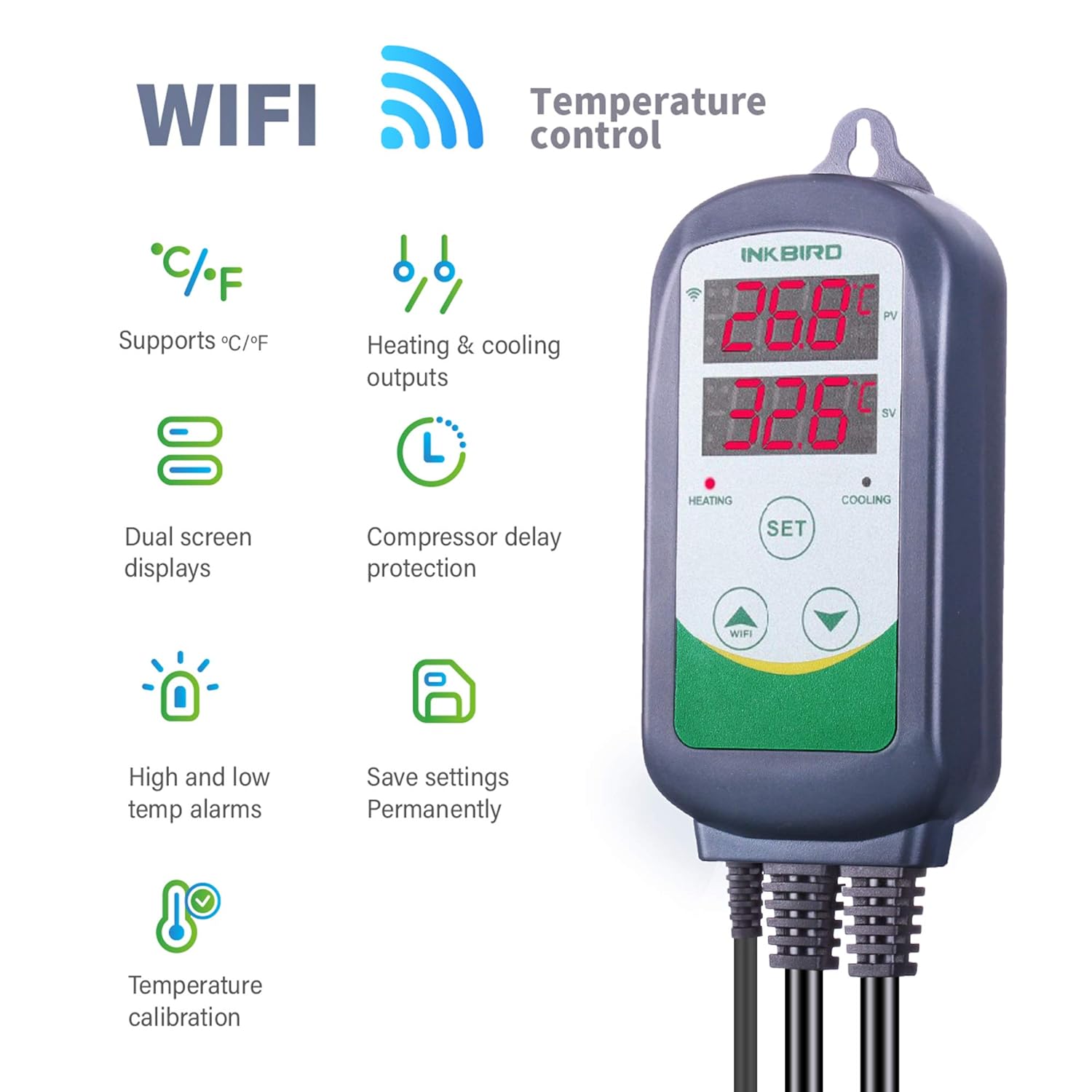 Inkbird ITC-308-WiFi controlad - Smart Home Thermostat avaliação e preço