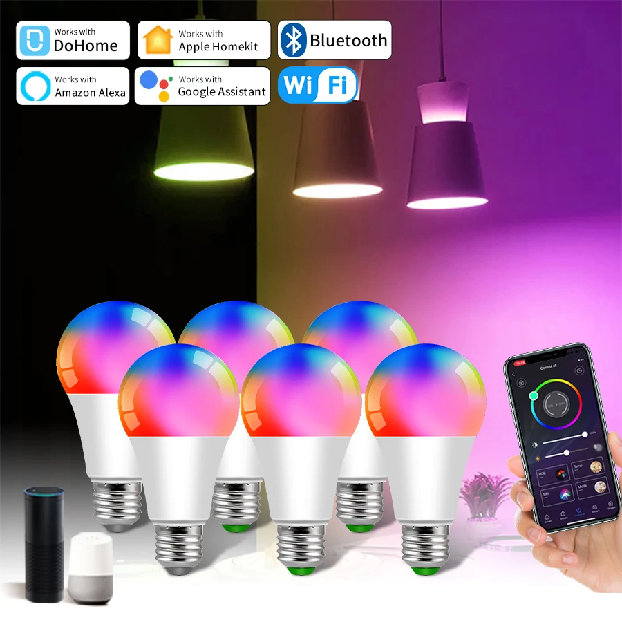 Dohome wifi bluetooth lâmpada  - Smart Home Yellow avaliação e preço