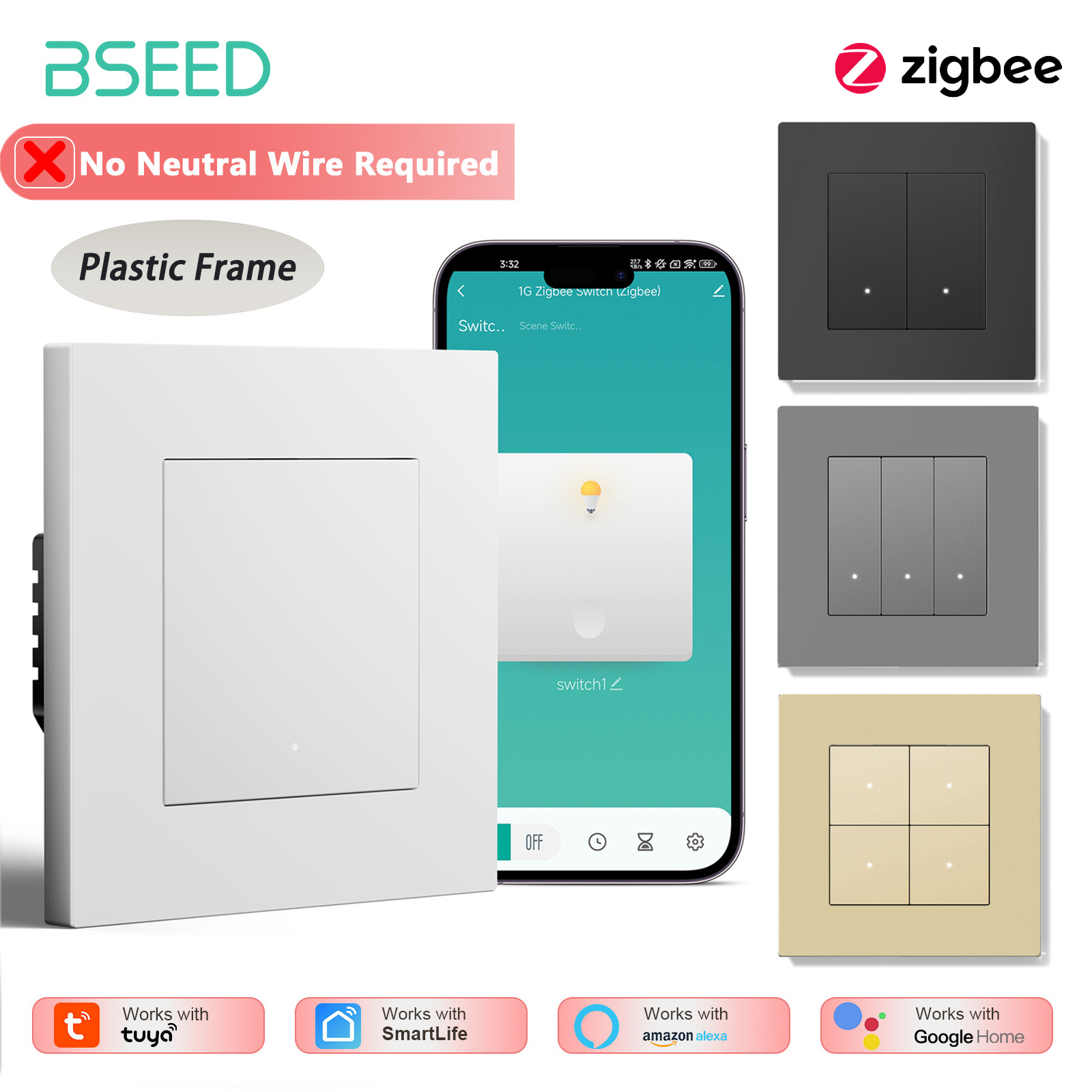 BSEED Interruptor de Luz Intel - Smart Home Yellow avaliação e preço