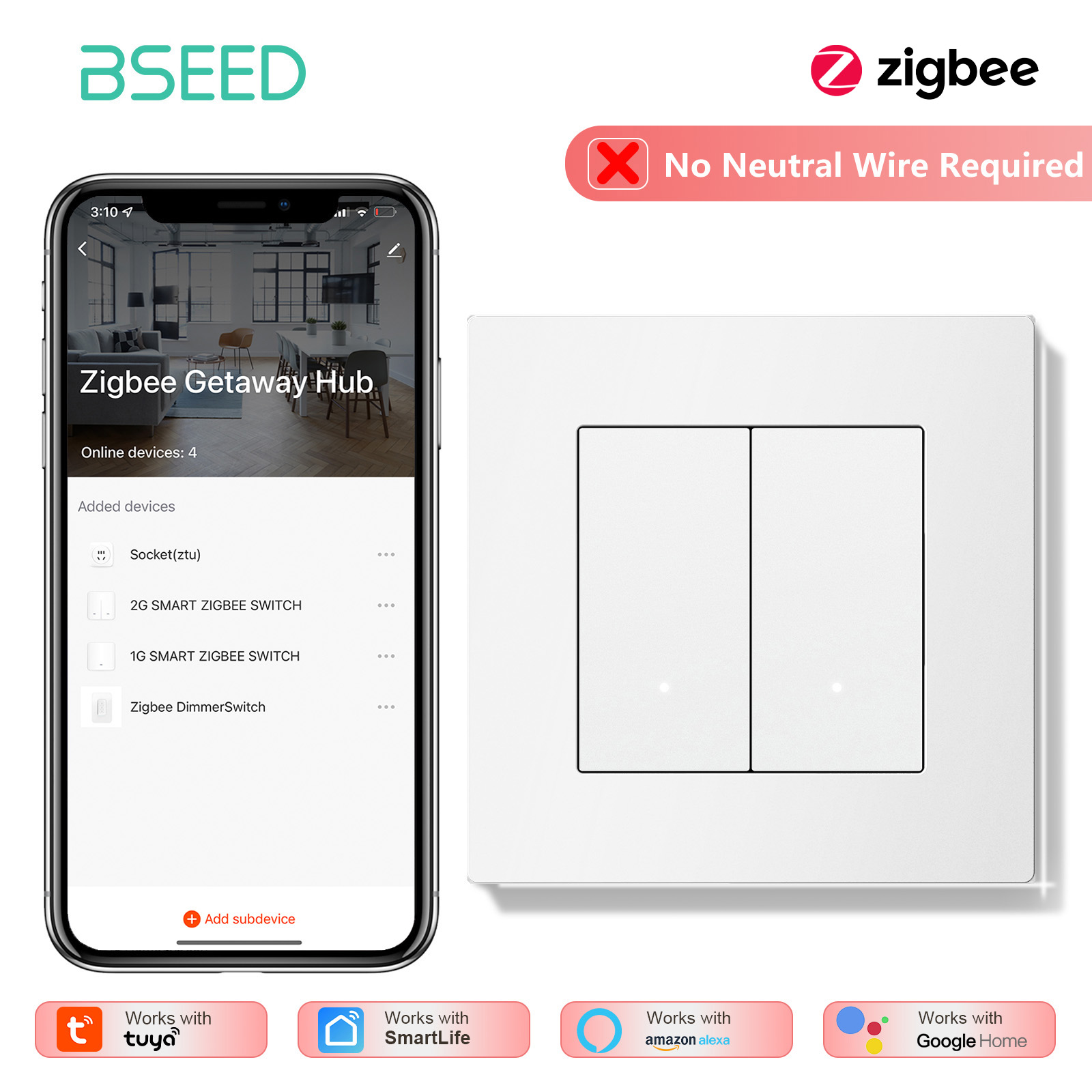 BSEED Interruptor de Luz Intel - Smart Home Yellow avaliação e preço