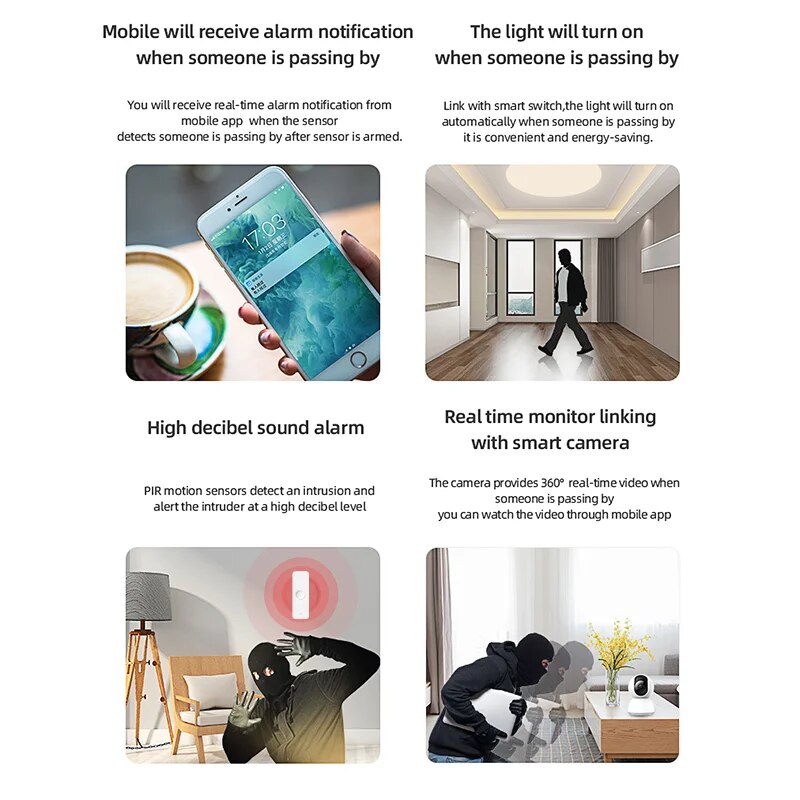 Tuya-Zigbee Sensor de Moviment - Smart Home Ir avaliação e preço