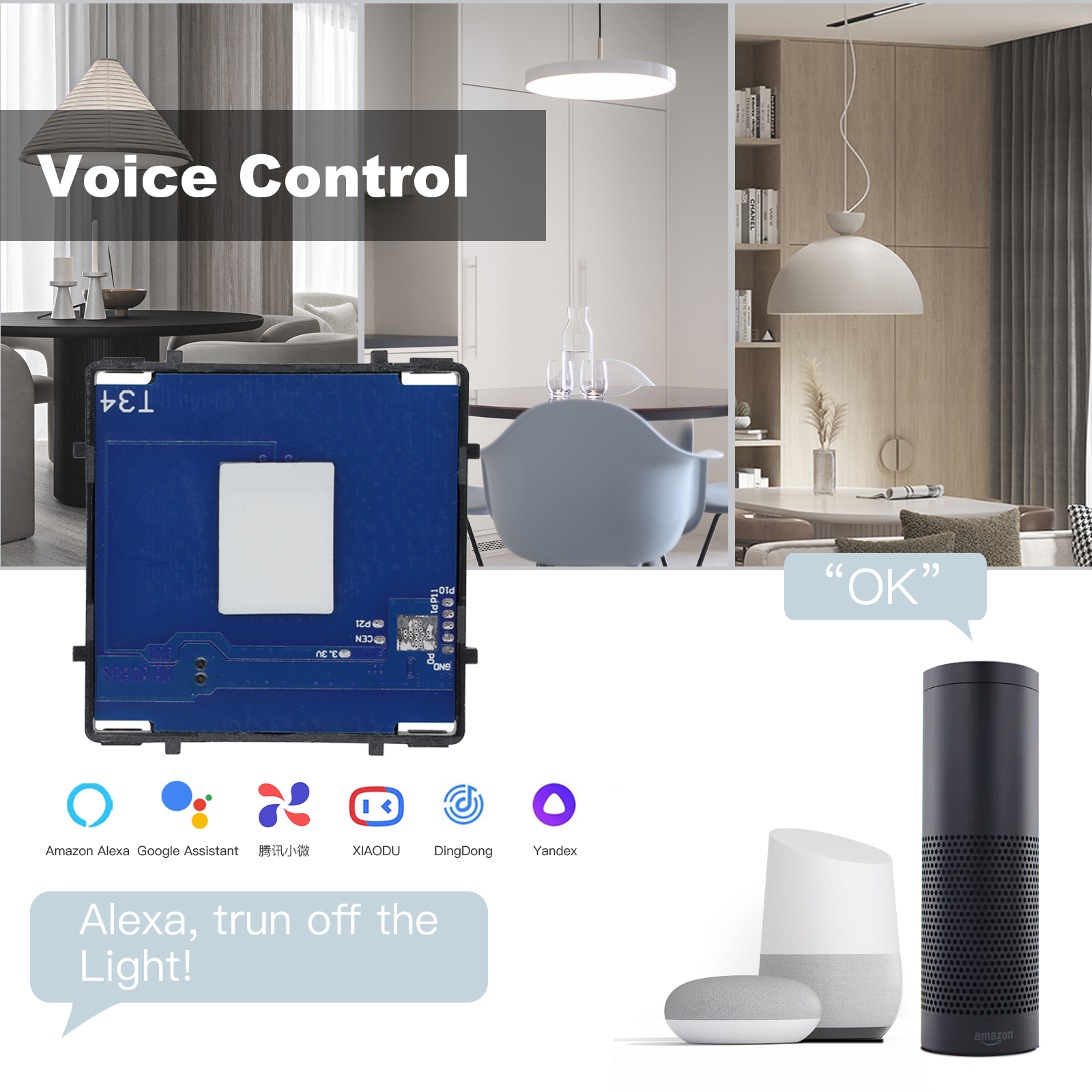 Bseed interruptor de toque int - Smart Home Yellow avaliação e preço
