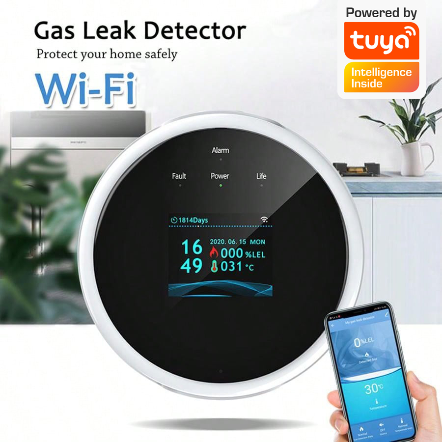 Sensor de Alarme de Gás WiFi 2 - Smart Home Security System avaliação e preço