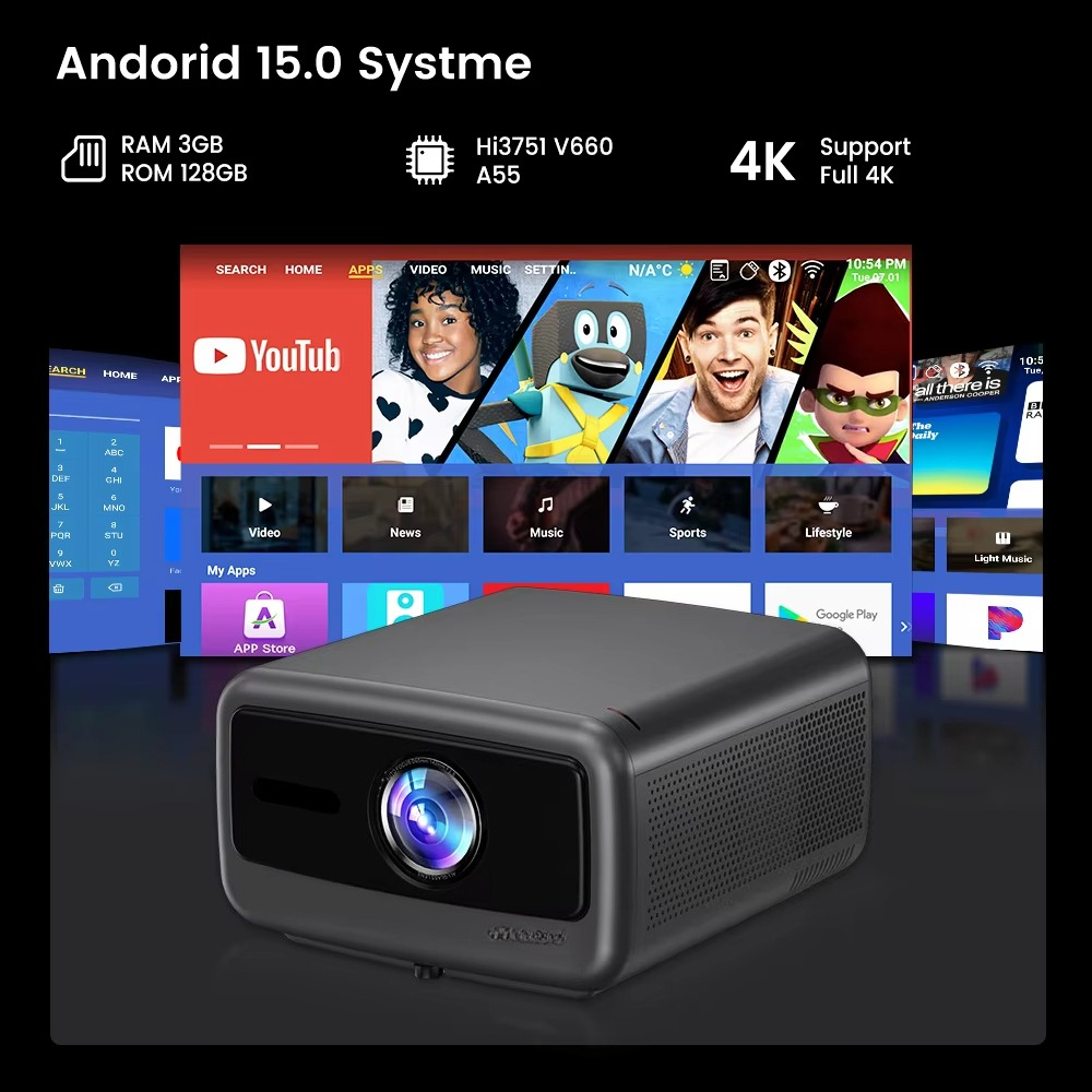 Projetor Touyinger Q13W de Alt - Smart Home Tv avaliação e preço