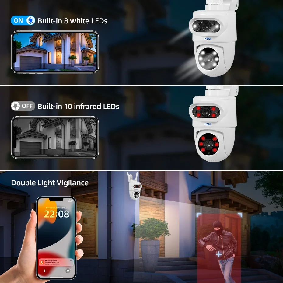 Câmera IP WiFi KERUI Externa 1 - Smart Home Battery Camera Ezviz avaliação e preço