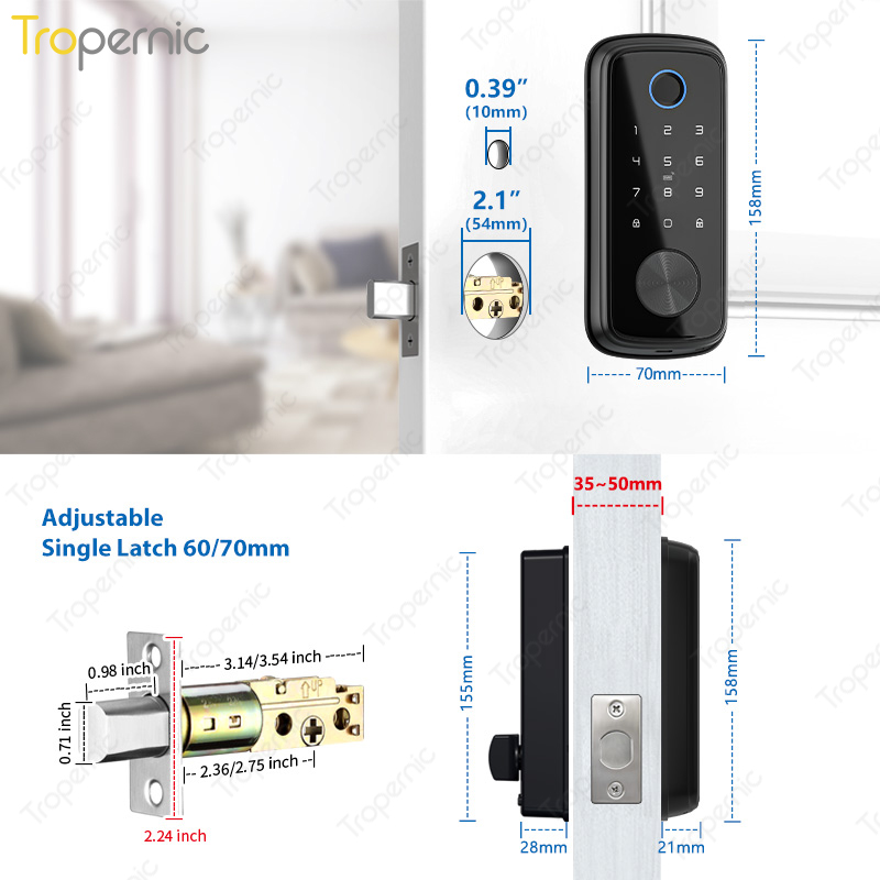 Tuya Zigbee Digital Door Lock, - Smart Home Zigbee Gateway avaliação e preço